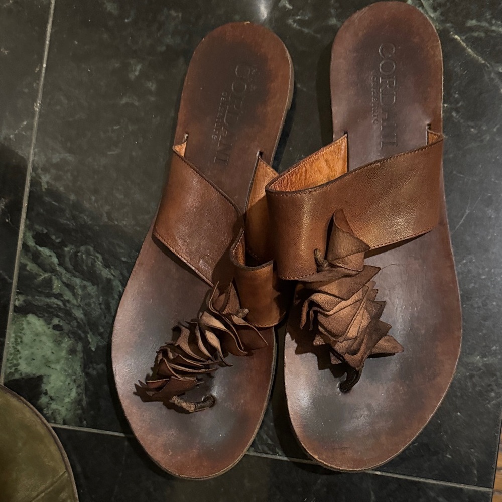 Cordani Dark Brown Leather Women's Sandals